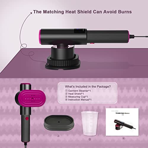 Enjoy Myself Portable Handheld Garment Steamer with Rotatable Ironing Panel, Both Wet Steam and Dry Iron, Clothes Steamer for Home and Travel, Strong Penetrating Foldable Fabric Wrinkles Remover 7