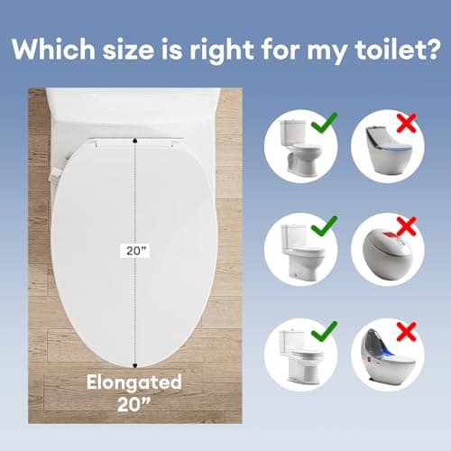 Rivix Electric Bidet Toilet Seat Elongated Slow Close Heated Toilet Seat with Bidet Warm Water Smart Self Dual Cleaning Nozzle Night Light E300 6