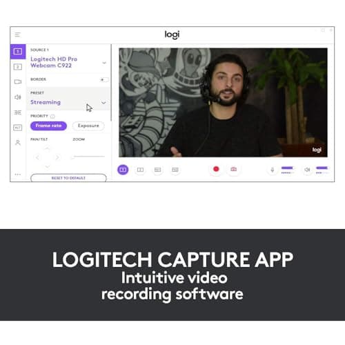 Logitech Brio 4K Webcam + AOM Bundle, Video Calling, Noise Cancelling Microphone, Automatic HD, Microsoft Teams, Zoom, Google Voice, Google Meet, PC/Mac/Notebook/MacBook - Graphite (Renewed) 6