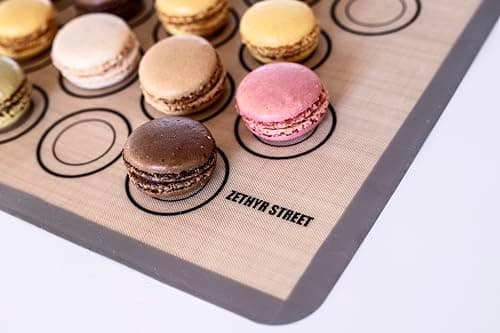 Macaron Silicone Baking Mats - Non-Stick Macaron Mat for Easy Baking | Heat Resistant & Dishwasher Safe Macaron Baking Mat | Reusable & Eco-Friendly, 1/2 Sheet Size - Pack of 4 - for Cookies & More 7