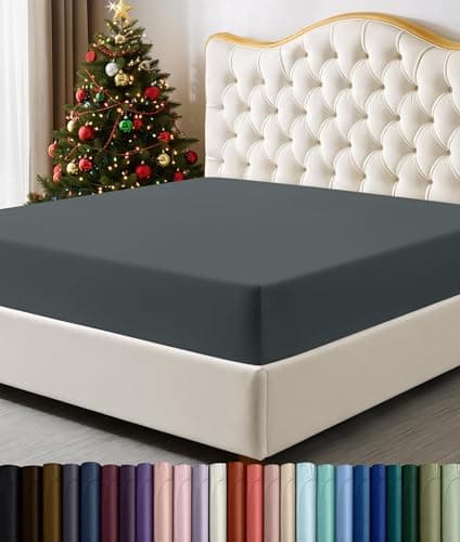 Utopia Bedding Cal King Fitted Sheet - Bottom Sheet - Deep Pocket - Soft Microfiber -Shrinkage and Fade Resistant-Easy Care -1 Fitted Sheet Only (Grey)