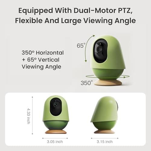 Monai Baby Monitor with Camera and Audio, 3K UHD, 6X Zoom, Room or Travel, Pan 350° Tilt 65°, Cry Detection, Virtual Fence, Face-Cover Alerts, Sleep Monitoring (Camera) 9