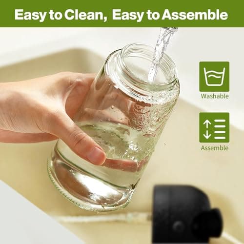 Oil Sprayer for Cooking, 2 in 1 Olive Oil Dispenser Bottle for Kitchen, 16oz/470ml Premium Glass Oil Bottle, Food-grade Oil Mister for Air Fryer, Salad, Frying, BBQ (Black) 5