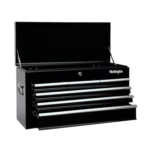 Workington Portable Metal Tool Chest with 6 Drawers, 24" 6-Drawer Tool Chest Cabinet with Ball Bearing Drawer Slides, Steel Tool Storage Box Organizer 4005 Black 7