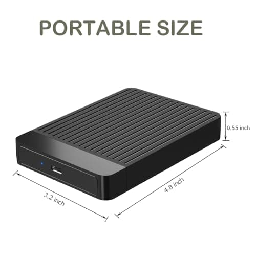 Tianken 120GB Ultra Slim Portable External Hard Drive USB 3.1 Type C HDD Storage for PC, Mac, Laptop, PS4, Xbox one 7