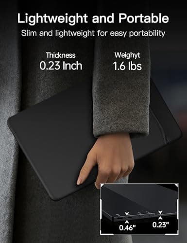 VOKENSU Portable 2K 144Hz Monitor, 16" 2560x1600 QHD Gaming HDR FreeSync, Ultra Slim Travel Screen w/Kickstand & Speaker for Laptop Switch Xbox PS5/4 6