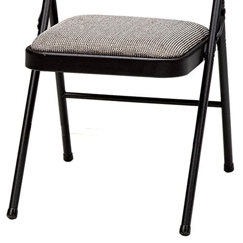 MECO 4-Pack Portable Padded Foldable Chairs, Lightweight and Cushioned Metal Fabric Folding Chair, Sudden Comfort, Black - Compact and Collapsible Furniture for Indoor and Outdoor Use 8
