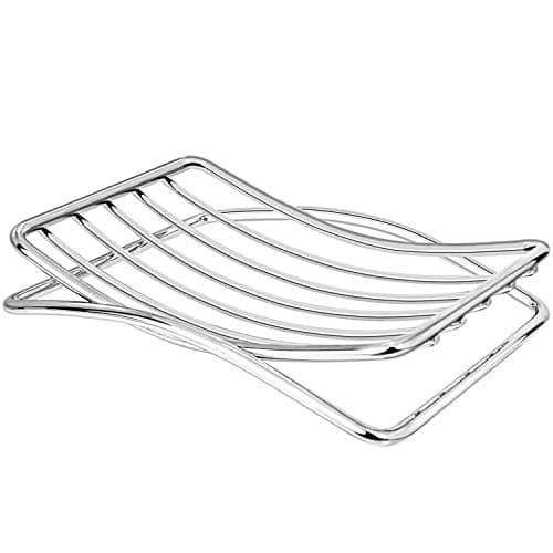 GUUKAR Soap Dish Stainless Steel Bar Soap Holder for Shower Bathroom, Self-draining Soap Dishes Sponge Holder for Kitchen Sink, Easy Cleaning Quick Dry(Soap Saver Not Included) 6