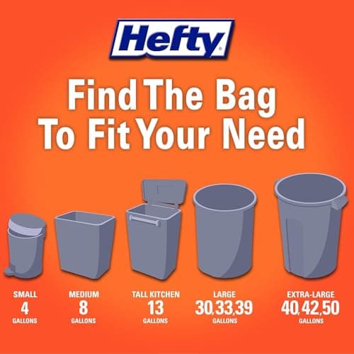 Hefty Small Trash Bags, Flap Tie, Lavender & Sweet Vanilla Scent, 4 Gallon, 26 Count 9