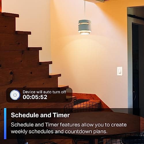 TP-Link Tapo Matter Smart Light Switch: Voice Control w/Siri, Alexa & Google Home | UL Certified | Timer & Schedule | Easy Guided Install | Neutral Wire Required | Single Pole | Tapo S505(2-Pack) 6