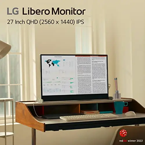 LG 27MQ70QC-S.AUS 27" QHD IPS HDR 10 Libero Monitor with Detachable Full HD Webcam 2