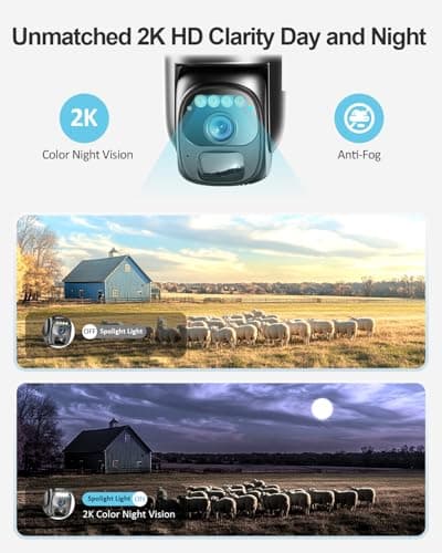 4G LTE Cellular Camera with 360-Day Mobile Data for Jobsite/barn/Remote Areas, No WiFi Security Camera Wireless Outdoor, Human Tracking, Motion Detection, 360° Pan-Tilt, Cloud&Local Storage 5