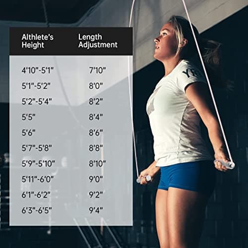 𝐒𝐩𝐞𝐞𝐝 𝐉𝐮𝐦𝐩 𝐑𝐨𝐩𝐞 𝐟𝐨𝐫 𝐅𝐢𝐭𝐧𝐞𝐬𝐬 - Skipping Rope for Women Men Exercise with Adjustable Length Jumping Rope and Alloy & Silicone Handles Suitable for Workout Boxing Home Gym 7