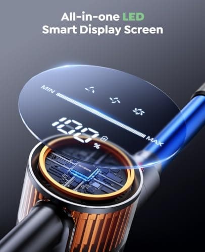 Cordless Vacuum Cleaner, 45Kpa 550W 60Mins Vacuum Cleaners for Home, Stick Vacuum Cordless Rechargeable, Wall Mount Charging, Self-Standing, Household Vacuum for Pet Hair/Carpet/Hardwood Floor(X9) 5