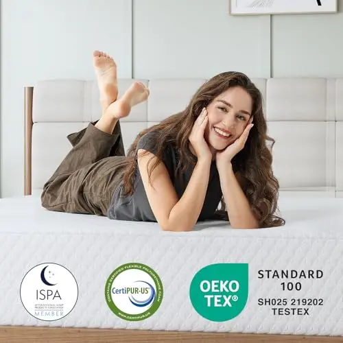 Novilla Queen Size Mattress 12 Inch, Queen Memory Foam Mattress with Breathable Comfort Layer & High-Density Base Foam for Pressure Relief & Contouring Support, Motion Isolation & Cooling Comfort 6