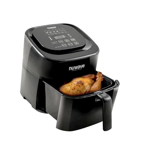 NUWAVE Brio 7-in-1 Air Fryer Oven, 7.25-Quart with One-Touch Digital Controls, Non-Stick Air Circulation Riser & Reversible Rack Included