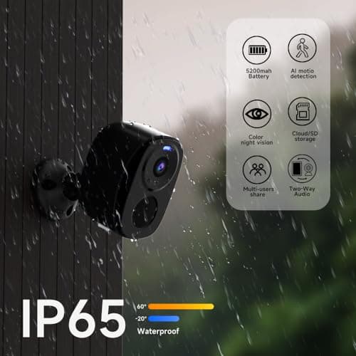 Rraycom 4Pack Security Cameras Wireless Outdoor,2K Battery Powered AI Motion Detection Siren Alarm Surveillance Indoor Home Camera, Color Night Vision, 2-Way Talk, Waterproof, Cloud/SD, Works w/Alexa 7