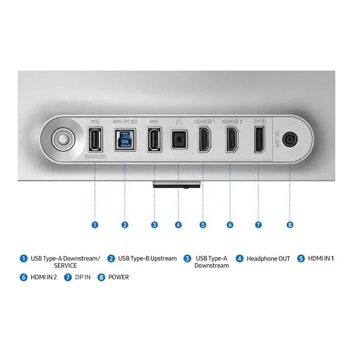 SAMSUNG 27-inch Odyssey QD-OLED G8 (G81SF), 4K, 240Hz, Gaming Monitor, 0.03ms Response Time, DisplayHDR True Black 400, AMD FreeSync™ Premium Pro, Ergonomic Stand, LS27FG810SNXZA, 2025 8