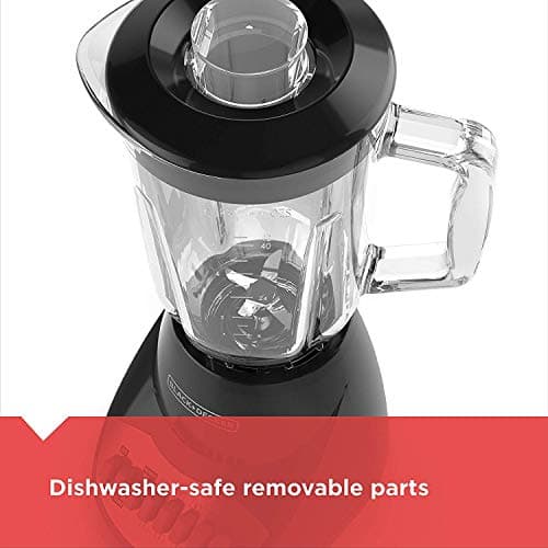 BLACK+DECKER Countertop Blender with 6-Cup Glass Jar, 10-Speed Settings, Black, BL2010BG 7