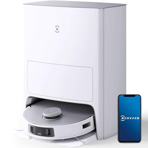 ECOVACS DEEBOT T20 Omni Robot Vacuum and Mop, Hot Water Mop Washing, Self-Emptying, Hot Air Drying, 6000Pa Suction, OZMO Turbo Spinning Mop with Auto Mop Lift, Obstacle Avoidance, YIKO Voice Assistant