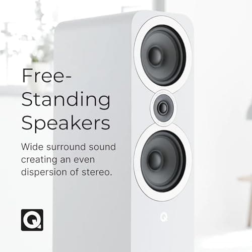 Q Acoustics 3050i Floorstanding Speaker English Walnut (Price displayed is for 1 Unit, for Complete Pair Please Order 2 Units) Stereo Speakers for Surround Sound/Home Theater 5