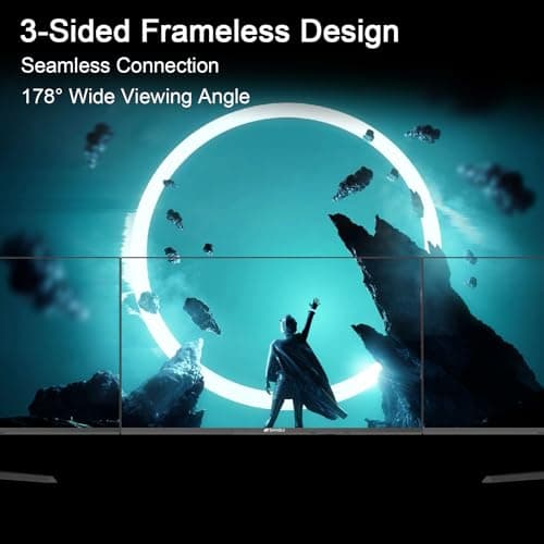 SANSUI Monitor 27 Inch IPS 100Hz Computer Monitor, Built-in Speakers HDR 110% sRGB FHD HDMI RTS/FPS Tilt Adjustable VESA Compatible, for Game and Office (HDMI Cable Included) 6