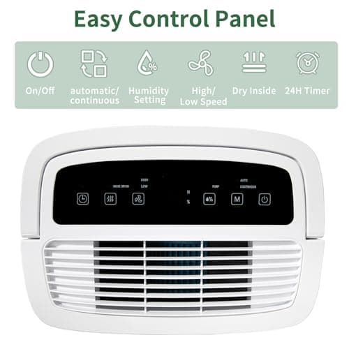 Uhome 150 Pints Dehumidifier with Pump - 7000 Sq. Ft Quiet Dehumidifier for Home, Large Basement, Storages and Large Rooms with 1.85Gallon Water Tank 5