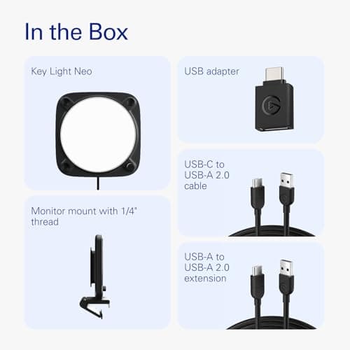 Elgato Key Light Neo (Black) – Professional Video Call Light, No Glare, Adjustable Monitor Mount, Manual or Wi-Fi Control, Office/Streaming, Teams/Zoom/Slack/Twitch/YouTube – Laptop, PC, Mac 9