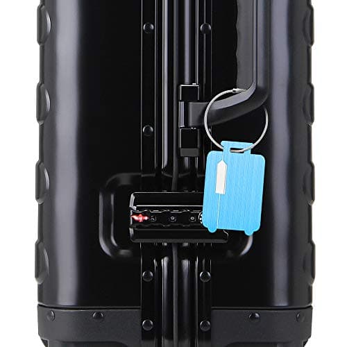 Aluminum Luggage Tags Brushed Metal Texture, Durable Suitcase Luggage Bag Tags (3 Colors) 5