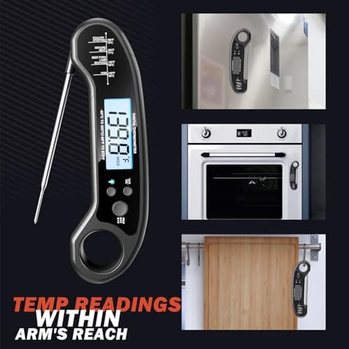 Meat Thermometer Digital, Instant Read Meat Thermometer for Grill and Cooking, with Bottle Opener, Backlight & Calibration Food Thermometer, Kitchen Gadgets for BBQ, Turkey, Candy, Liquids 6