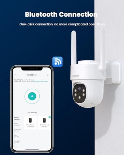 Rebluum AOV Security Camera, 24H Non-Stop Recording, 2K Security Cameras Wireless Outdoor, Cameras for Home Security with 360° PTZ, Solar-Powered, Auto Tracking, 512G Local Storage(Not Include) 5