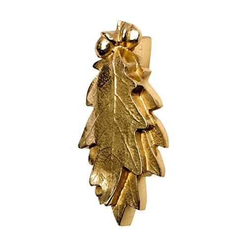 Renovators Supply Manufacturingᵀᴹ Heavy Oak Leaf Door Knocker – Solid Brass Construction, Polished Brass Finish, 6 Inch Long with Mounting Hardware 7