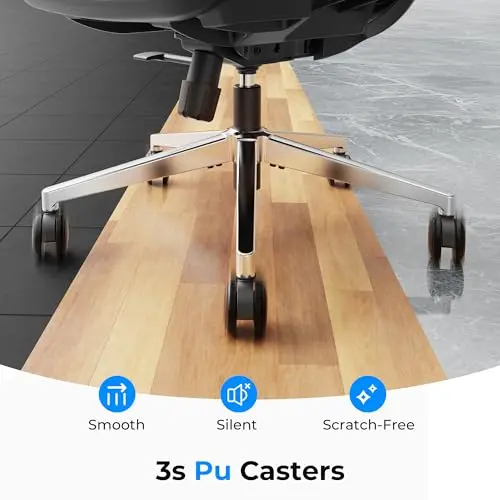 CabeVibe Ergonomic Office Chair - Big & Tall 6'6" Mesh Chair with Dynamic Lumbar Support, 4-in-1 Quick Adjust, 350lbs Capacity - BIFMA Certified Computer Chair for Home Office 9