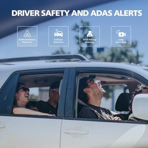 PHILIPS Dash Cam Wide Angle, 3" Screen Dashcam for Cars, Built-in WiFi, G-Sensor, Night Vision, Safety Alert, Loop Recording, Voice Control (Front Camera Only 1600P) 6