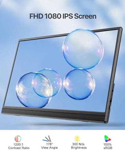 Newsoul 15.6-Inch Portable Monitor, FHD 1080P, Ultra-Slim and Lightweight, Self-Standing Design, VESA-Compatible, IPS Screen, USB-C/Mini HDMI Ports, Perfect for Gaming and Office Use 5