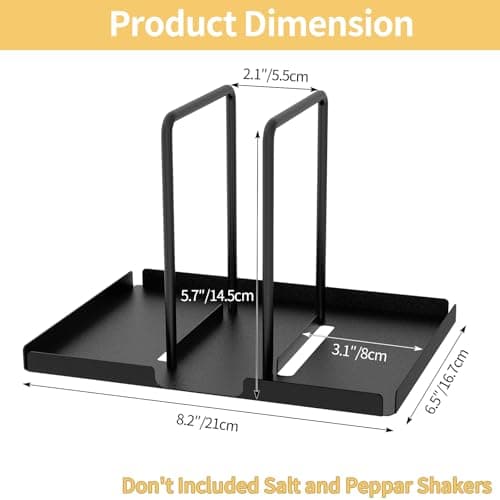 LSK Napkin Holder, Metal Napkin Holder for Table with Salt and Pepper Shakers Caddy, Napkin Storage Dispenser for Kitchen Dinner Table and Picnic Decors, Black 5