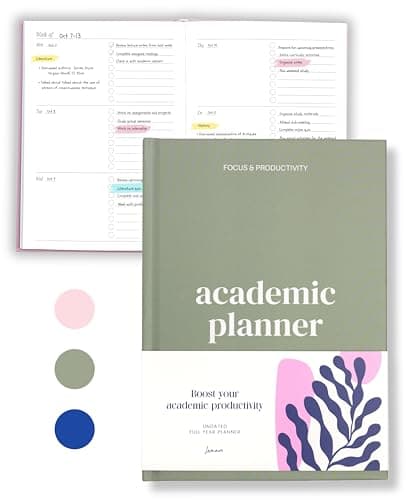 Lamare Academic Planner 2026 College Essentials – Undated Weekly College Student Planner for Homeschool, High School, College & Nursing Students