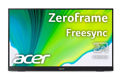 acer UT222Q bmip 21.5” Full HD (1920 x 1080) 10 Point Touch Monitor with AMD FreeSync Technology Up to 75Hz 5ms (Display Port, HDMI Port, VGA & USB Port)