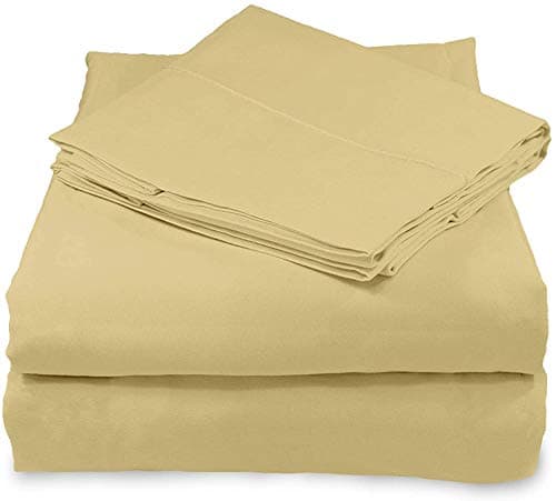 Knit Jersey 100% Cotton 2 Twin XL Fitted Bed Sheets (2-Pk) Soft & Comfy - Twin Extra Long, 15" Deep Pocket, 39" x 80" Great for Dorm Room, Hospital and Split King Dual Adjustable Beds (TXL Beige)
