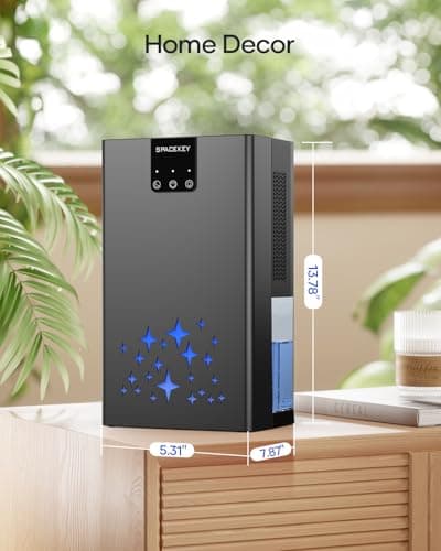 Dehumidifier, 95 OZ Water Tank Dehumidifiers for Home, 1000 sq. ft. Dehumidifier for Basement Bathroom Bedroom with Auto Shut Off, 7 Colors LED Light, Quiet Dehumidifiers with Sleep Mode, Black 8