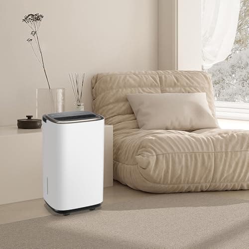 WANAI 30 Pints Dehumidifier for Basements with Drain Hose, 2500 Sq.Ft Dehumidifiers Auto Drain or Manual Drainage, Small Dehumidifier for Home Bedroom Bathroom with 2.2L Water Tank, 3 Modes, 24Timer 7