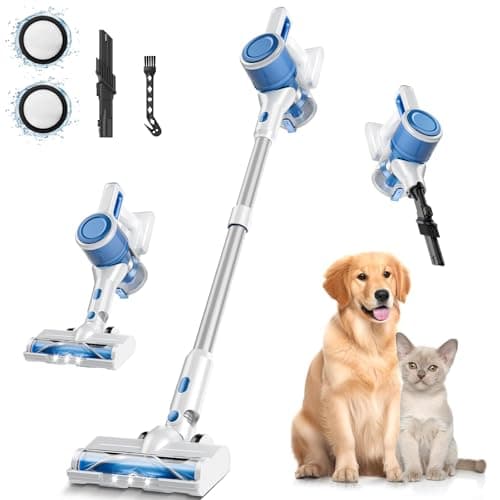 BSNAW Cordless Vacuum Cleaner for Home, 8-in-1 Lightweight Stick Vacuum with 45Mins Runtime, Powerful Suction, Anti-Tangle, Rechargeable Cordless Vacuum for Hardwood Floor Carpet Pet Hair, N505