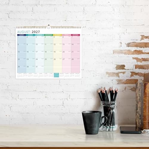 Calendar 2026-2027- Wall Calendar 2026-2027, July 2026 - December 2027, 18 Monthly Calendar with Thick Paper, 15" x 11.5", Hanging Hook - Colorful Lump 9