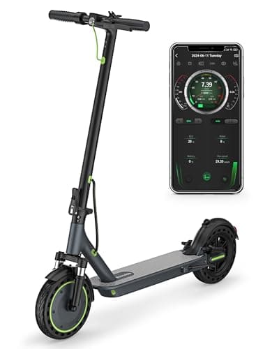 Roinside Electric Scooter for Adults - 8.5" Solid Tires, 350W Motor, Up to 19 MPH and 23 Miles Long-Range Commuting Folding E-Scooter with Dual Braking System and Smart App