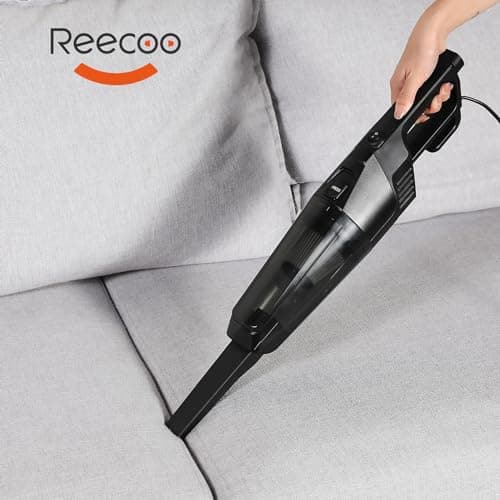 REECOO Stick Vacuum Cleaner with 3 Mop Pads Electirc Mop 600W 18kpa Powerful Suction Corded Upright Vacuum Lightweight Electric mop for Tile Hardwood Floor,Marble Cleaning 8