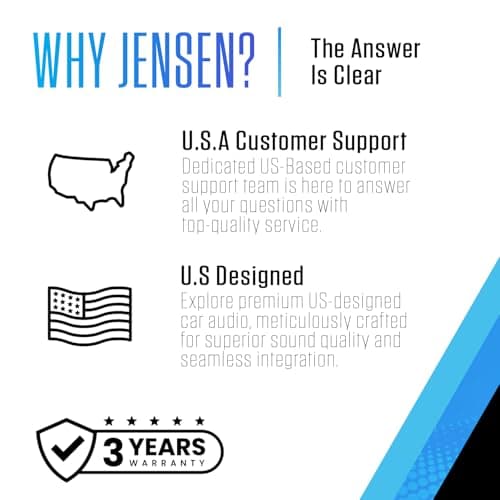 JENSEN MPR210 7 Character LCD Single DIN Car Stereo Radio | Push to Talk Assistant | Bluetooth Hands Free Calling & Music Streaming | AM/FM Radio | USB Playback & Charging | Not a CD 5