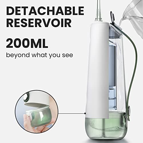 Cordless Water Flosser for Teeth Oclean W10, Portable Oral Irrigator with 5 Flossing Modes & 4 Replaceable Jet Tips, Rechargeable Waterproof IPX7, Quadpacer, Smart Timer, for Travel, Home, Brace Care 5
