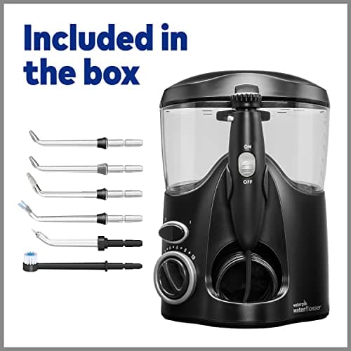 Waterpik Ultra Water Flosser, Black - 90+ Seconds of Flossing Time - 10 Pressure Settings, 360-Degree Tip Rotation - Includes Six Tips & Built-in Tip Storage 6
