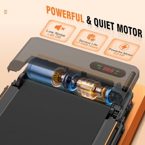 FUNMILY Walking Pad with Handle Bar and 12% Incline, Portable Foldable Treadmills for Home Small, 3.0HP Electric Under Desk Treadmill with Remote Control, 2s Folding Treadmill, 320 lbs Capacity 5