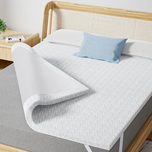 Maxzzz 2 Inch Extra Firm Mattress Topper - Memory Foam Mattress Topper with Cover, Hard Mattress Topper for Back Relax CertiPUR-US Certified